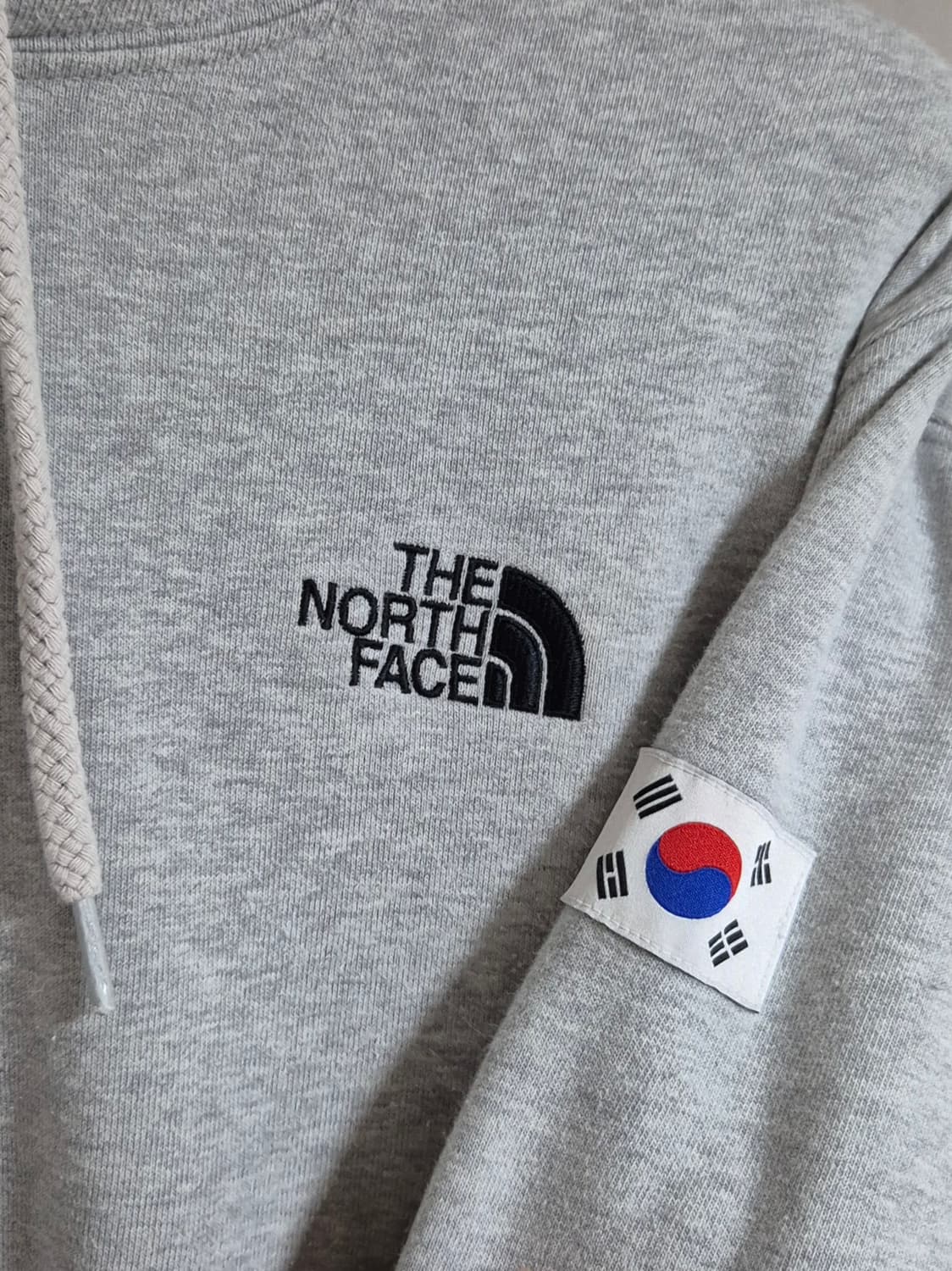 노스페이스 국가대표 태극기 후드티 그레이 L 상품이미지3