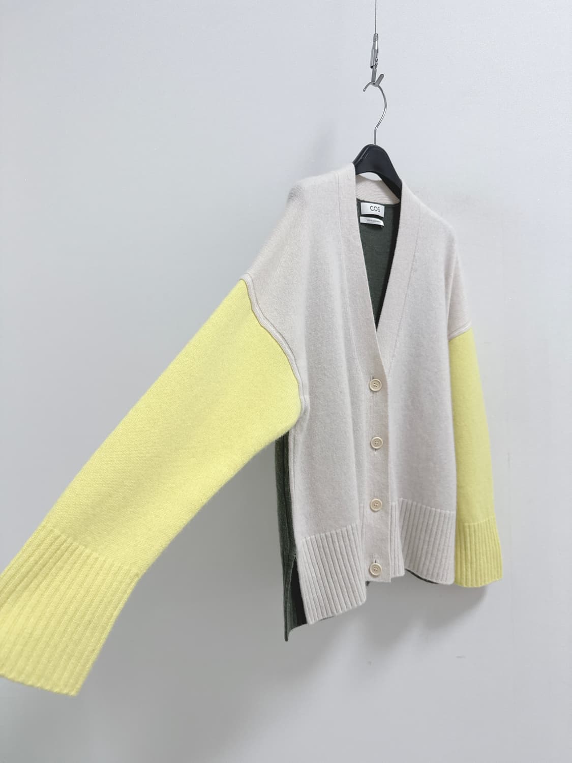 코스 캐시미어100 블록 가디건 상품이미지2