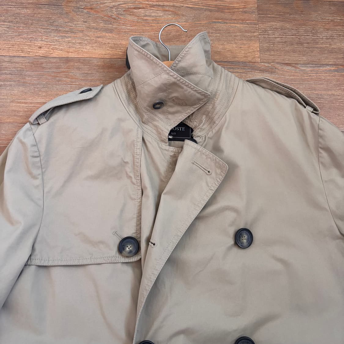 라코스테 105 캐주얼 트렌치 코트 베이지 더블 벨트 없음 상품이미지9
