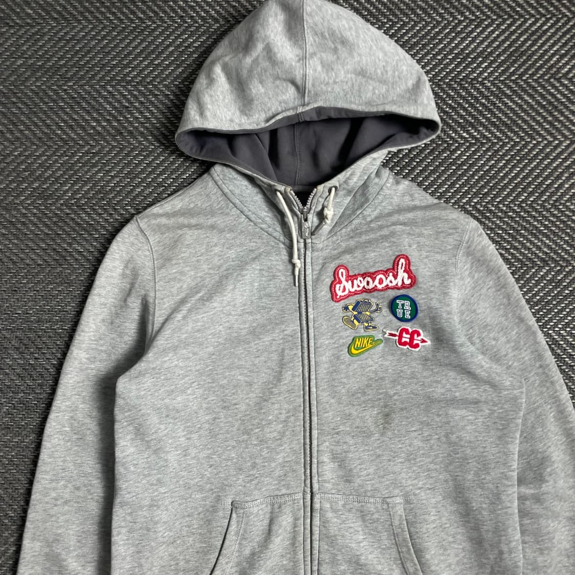 나이키 와펜 패치워크 그레이 후드집업 y 4908 상품이미지5