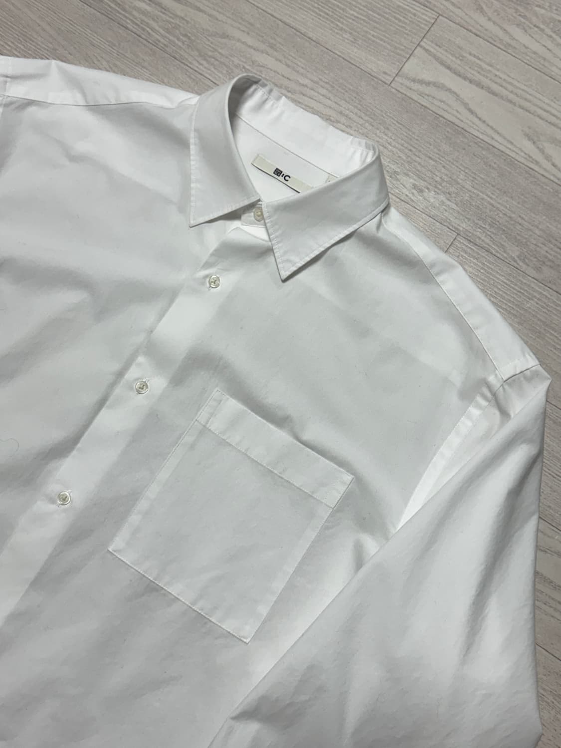 유니클로C 브로드클로스 오버사이즈셔츠 화이트 M 상품이미지2