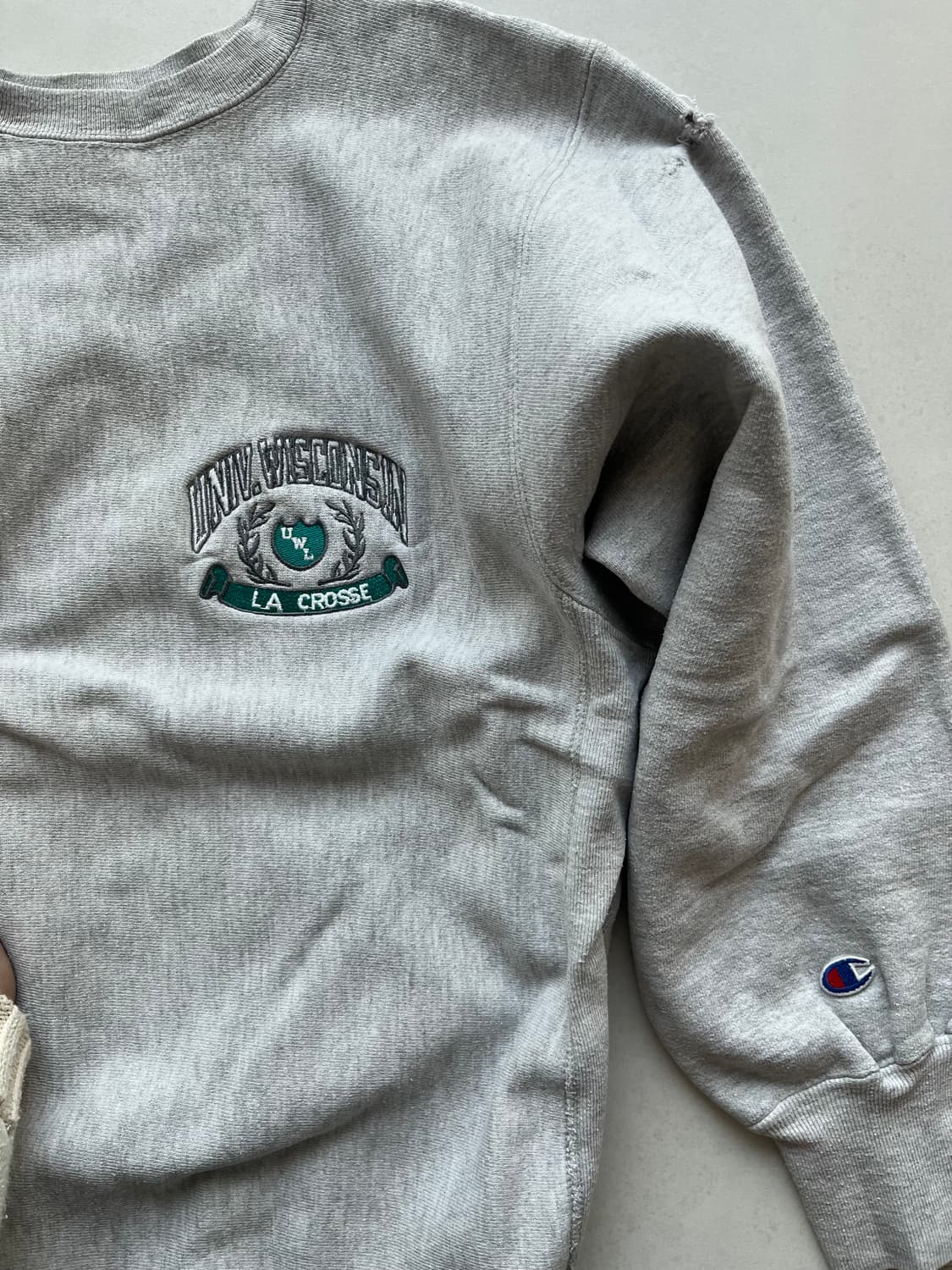 챔피온 리버스 위브 회색 맨투맨 상품이미지2