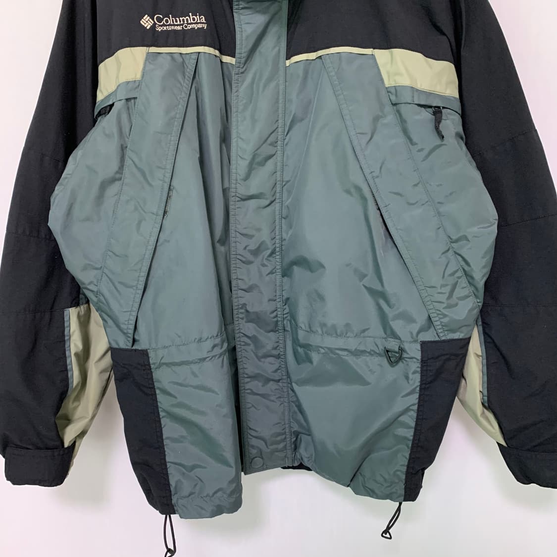 컬럼비아 콜롬비아 배색 블랙/그린 바람막이 자켓 고프코어 남M 남녀공용 상품이미지3