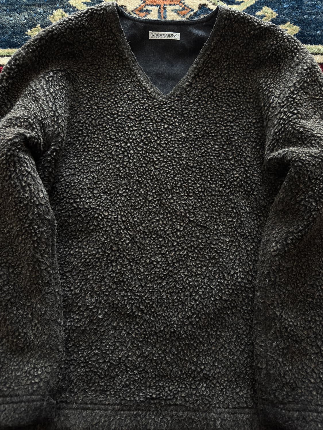 90s Emporio Armani Fleece Shearling 풀오버 상품이미지3