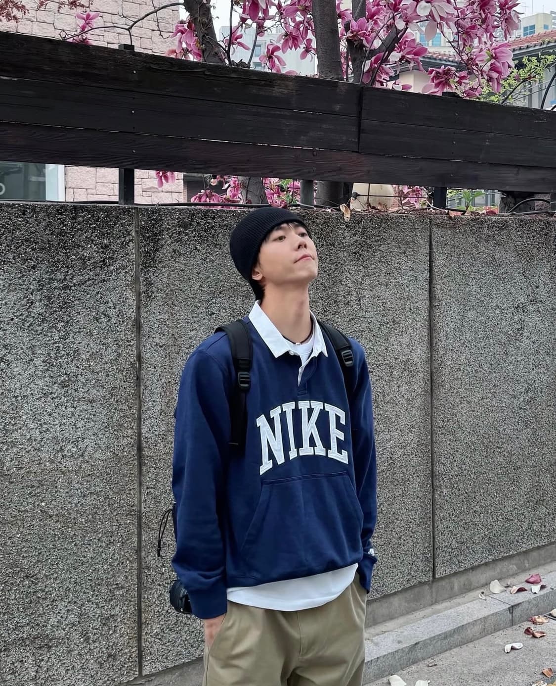 [XL] 주우재 착용 나이키 클럽 HBR 폴로 플리스 네이비 럭비티 상품이미지5