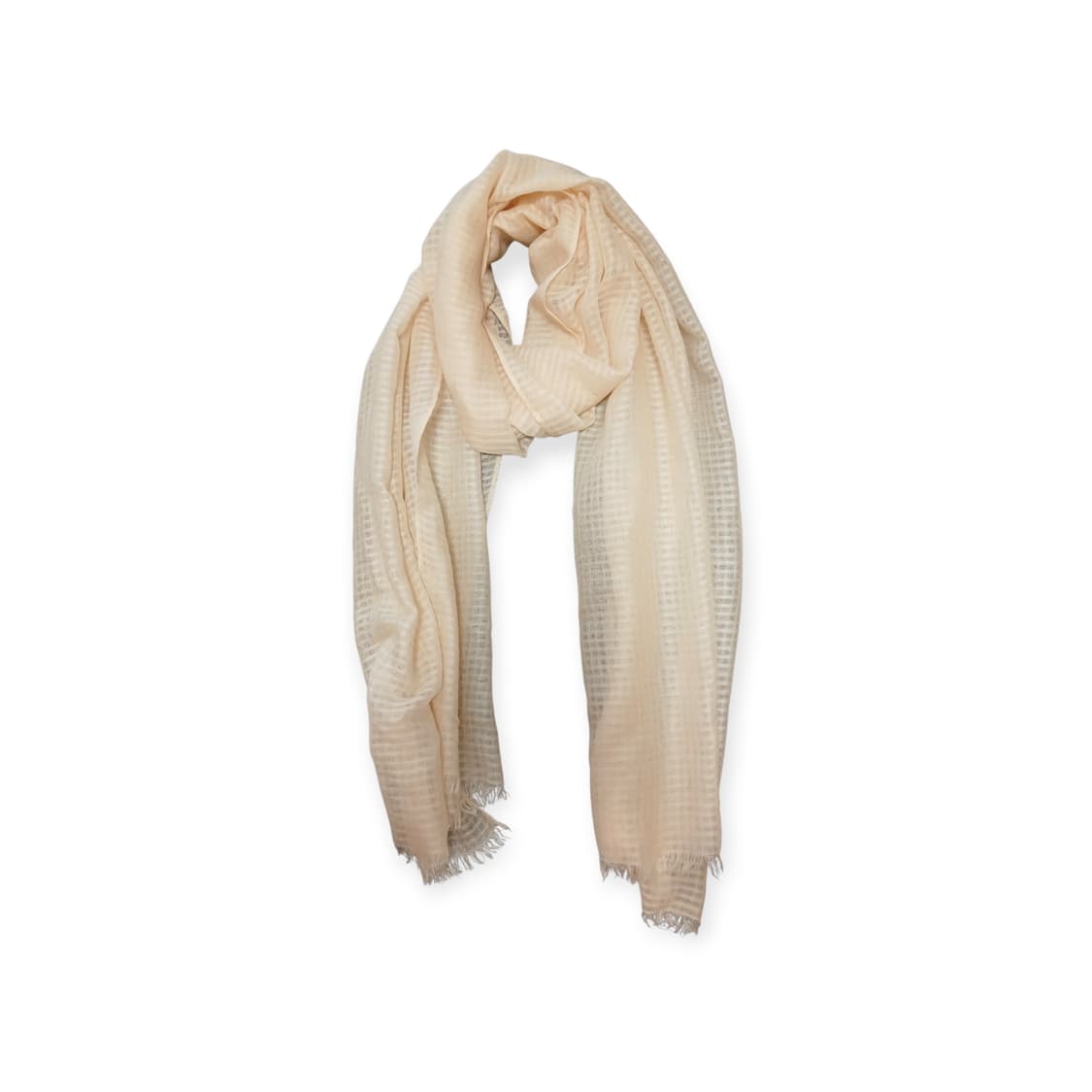 모리걸 격자 짜임 베이지 스카프  상품이미지1