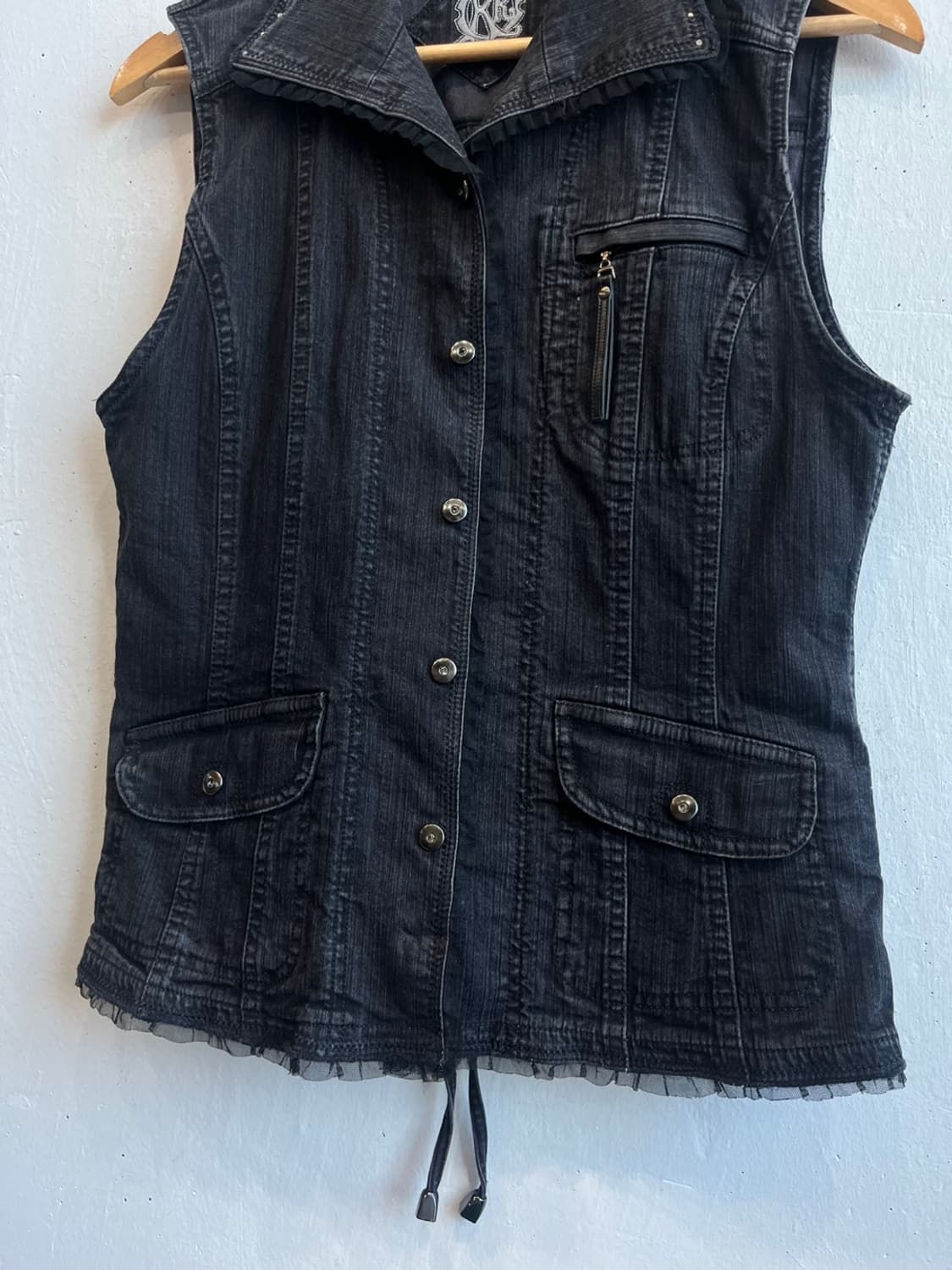 Kaoryinu y2k 레이스 베스트 우먼즈 Made in JAPAN 상품이미지2