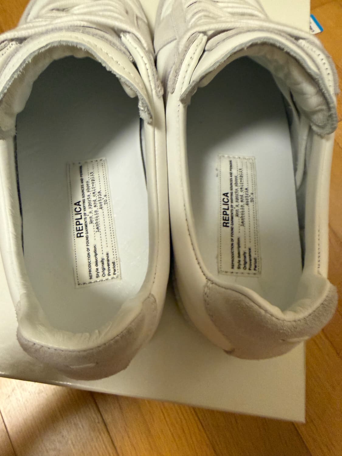 메종 마르지엘라 카프스킨 레플리카 스니커즈 화이트 상품이미지2