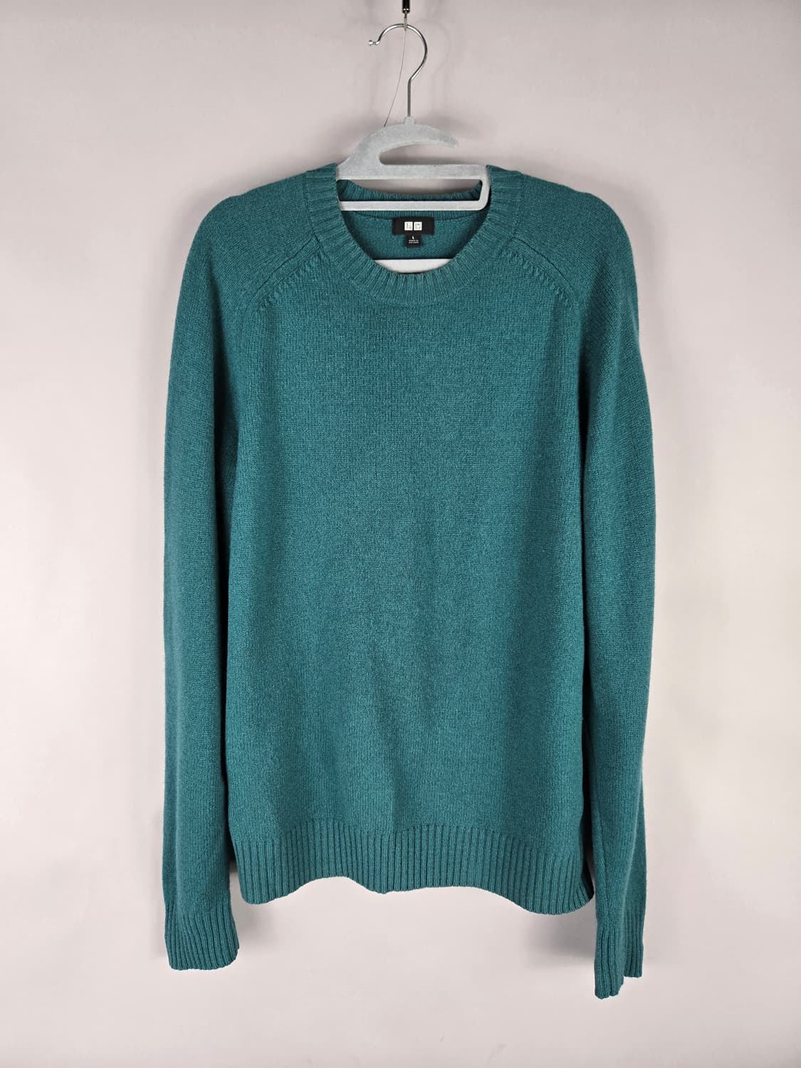 [무료배송]유니클로 L 남성 울100 모100 라운드넥 니트 스웨터 상품이미지1