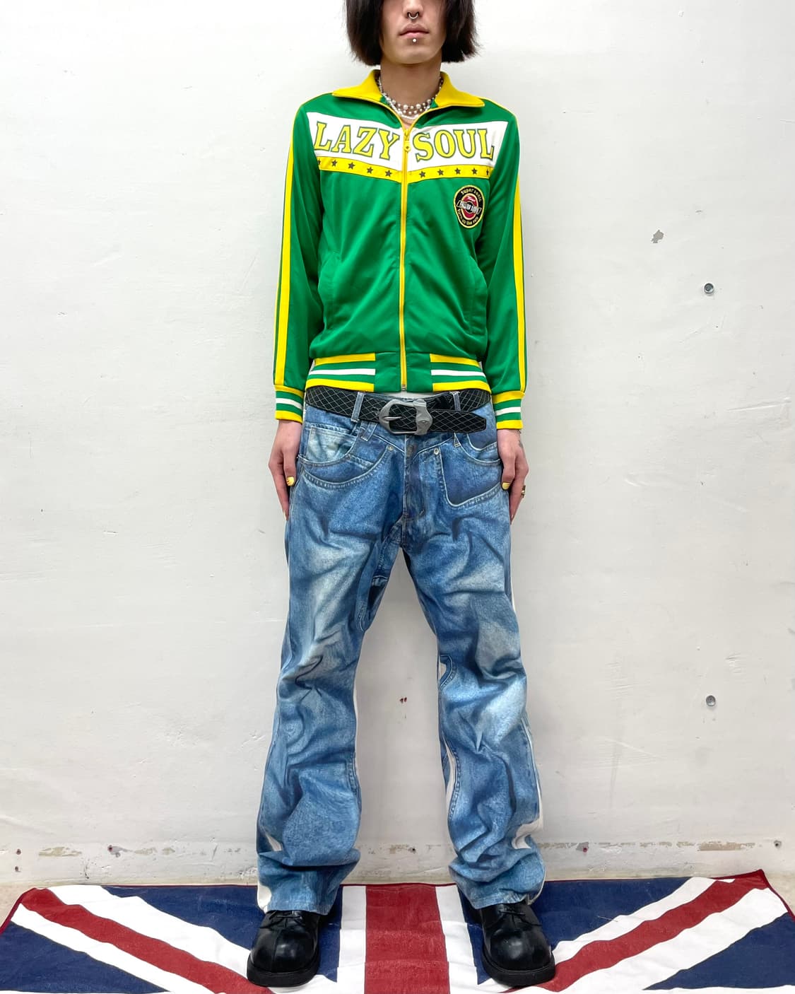  Lazy Soul Retro Green Track Top 상품이미지4