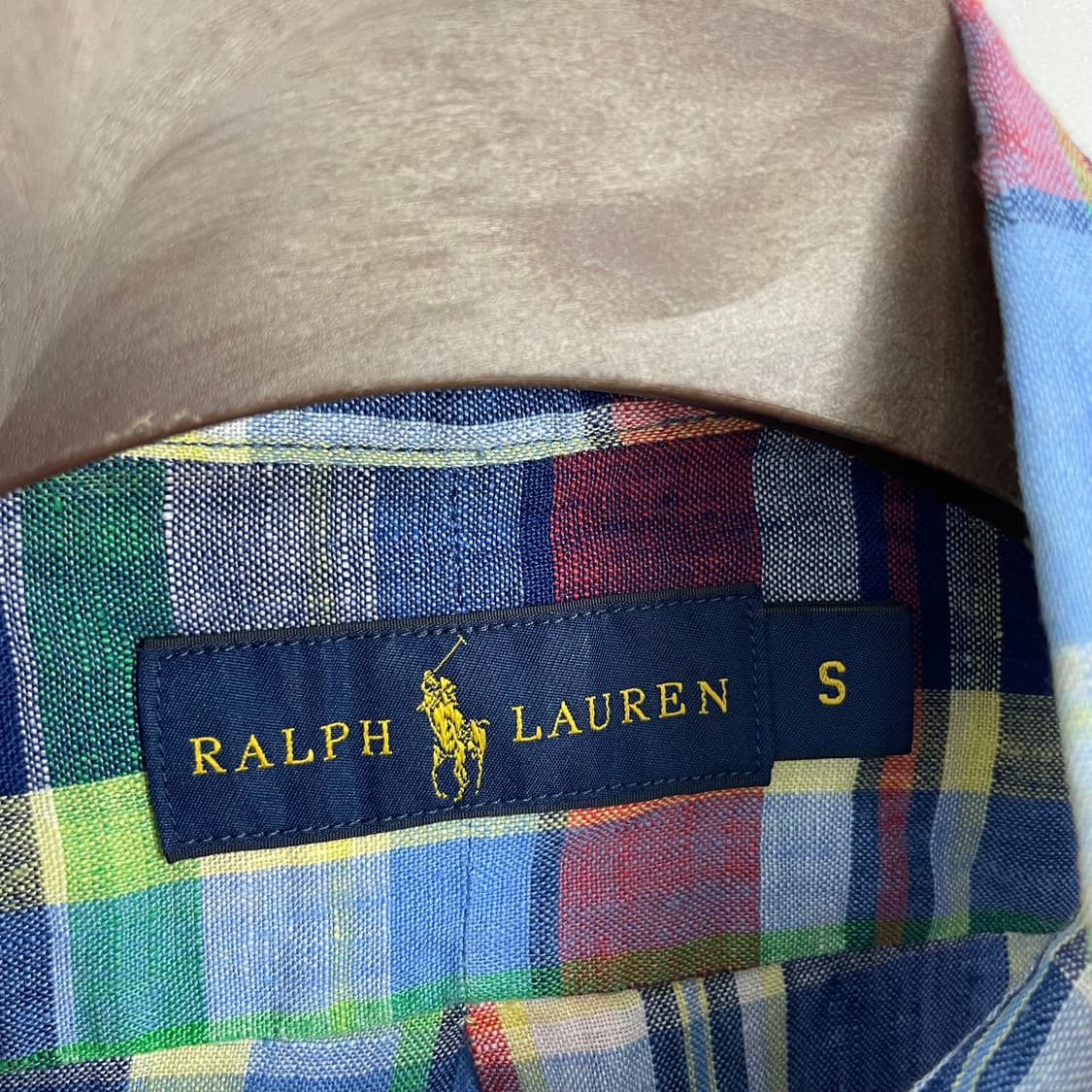 폴로 랄프로렌 린넨 마드라스 체크 셔츠 S 상품이미지6