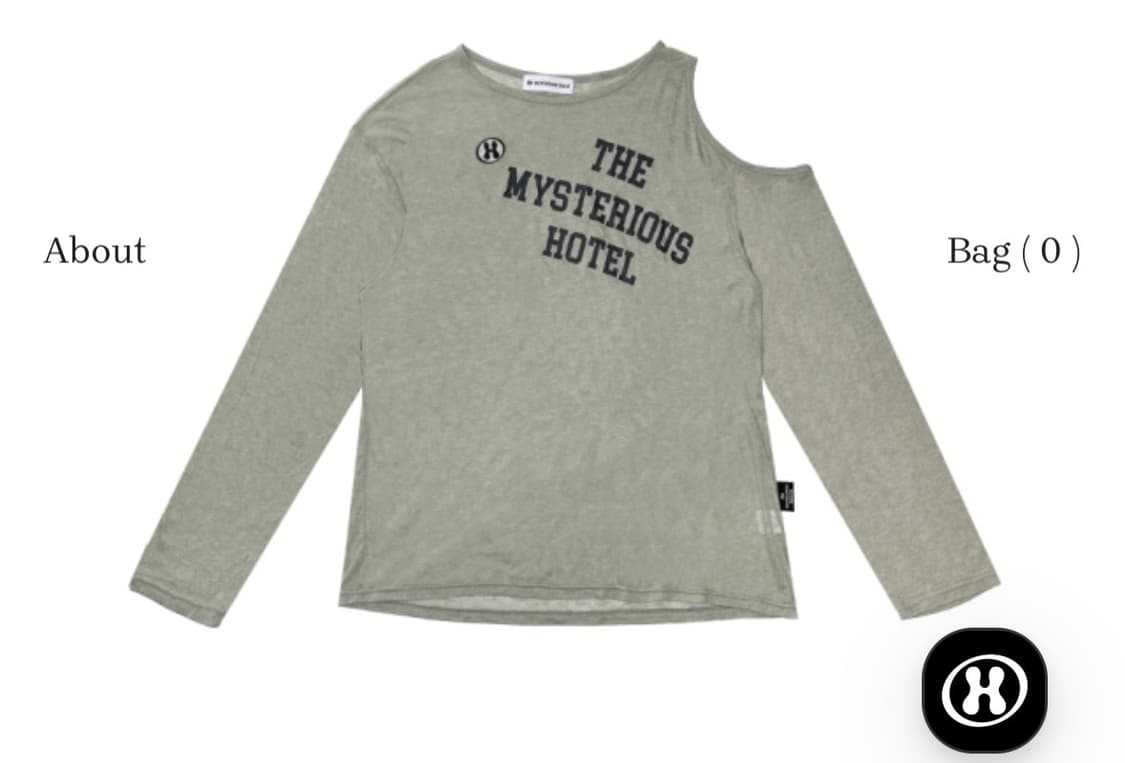 미스테리어스호텔 시스루 어깨트임 긴팔티 상품이미지5