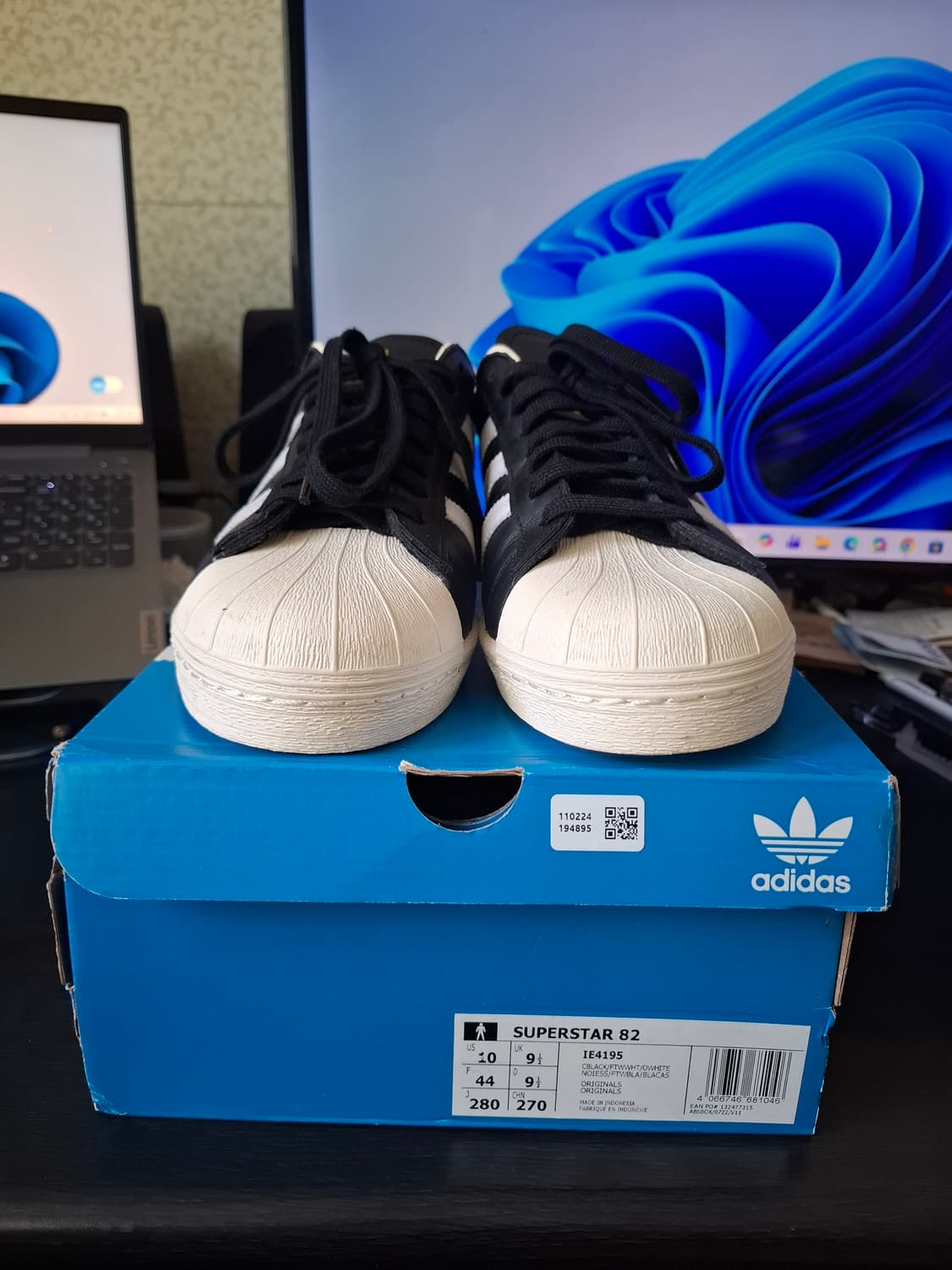 아디다스 슈퍼스타 82 블랙 280mm 상품이미지1