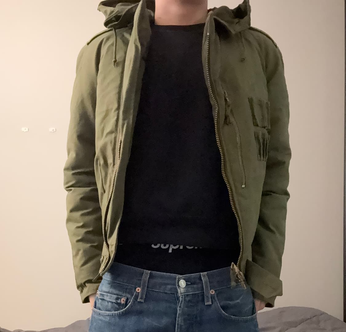 1985 캐나다군 AFV 탱커 자켓 스몰 롱 데드스탁 상품이미지1