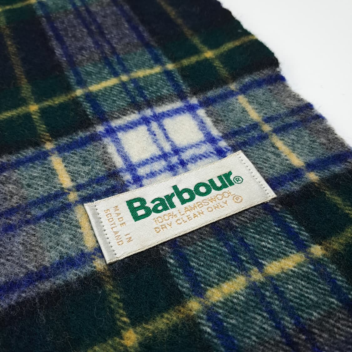 MX394 바버 스코틀랜드판 램스울 타탄 체크 프린지 머플러 상품이미지4