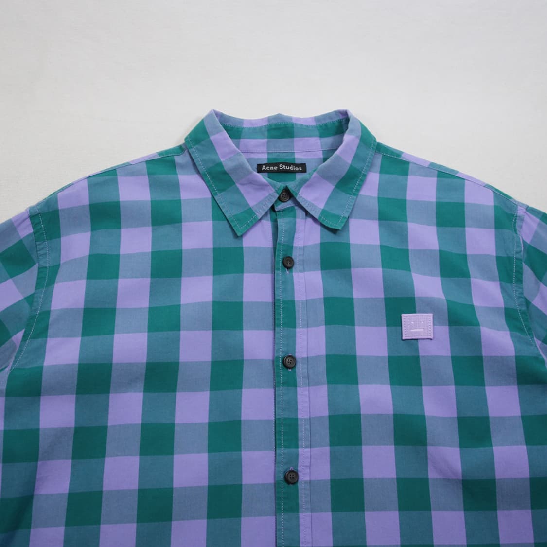 (착용컷) Acne Studios 사코 체크 셔츠 (남성용 105) 상품이미지5