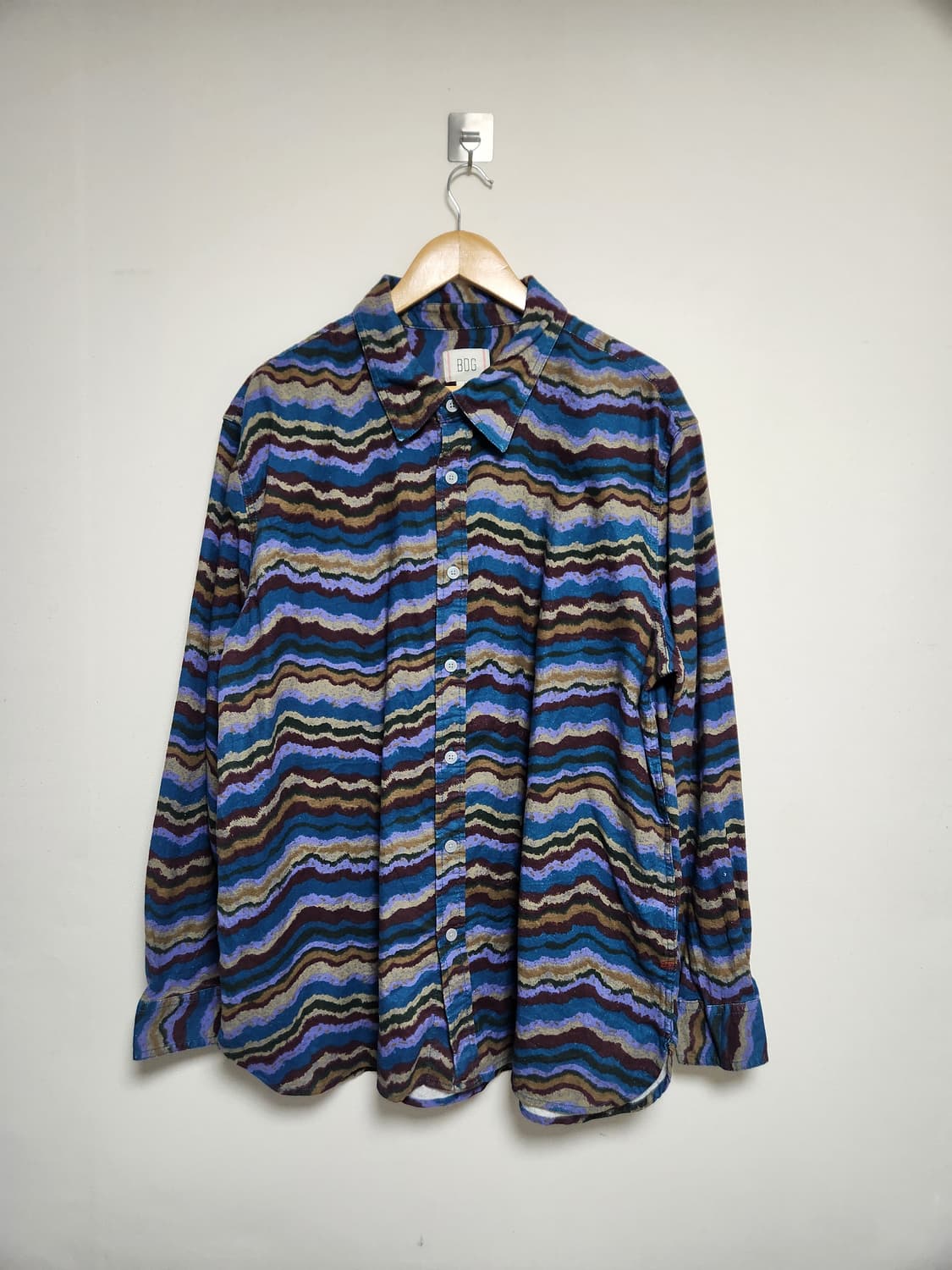 아메리칸빈티지USA 물결 패턴 셔츠 L - S207 상품이미지1