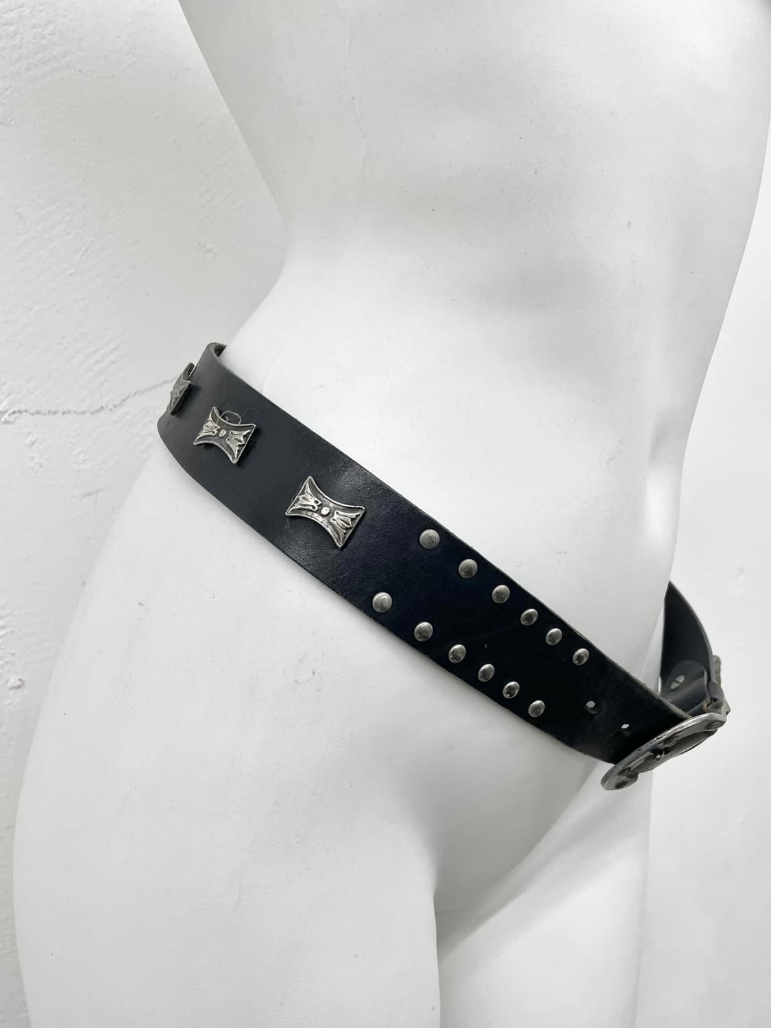 Top's 리얼레더 볼드 스터드 버클 벨트 상품이미지3