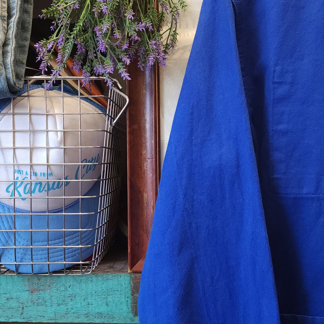 70s 프렌치 워크자켓 프렌치자켓 프렌치 블루 42 상품이미지5