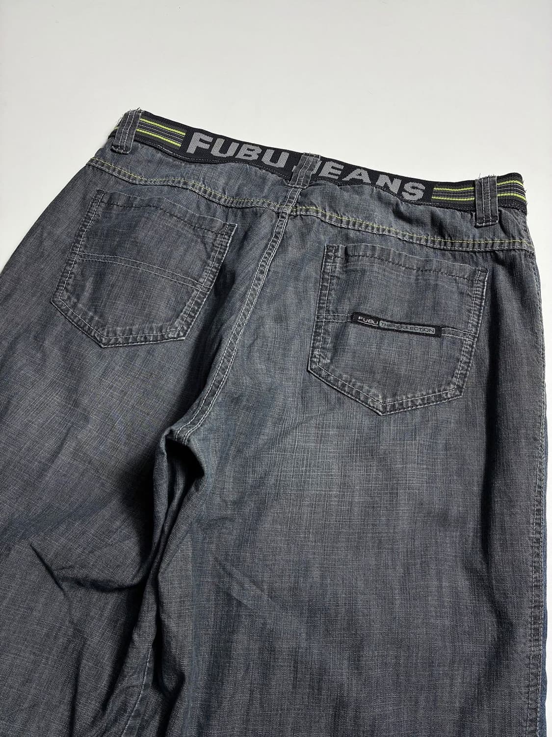 푸부 FUBU Y2K 자수 디테일 데님 반바지 R2354 상품이미지6