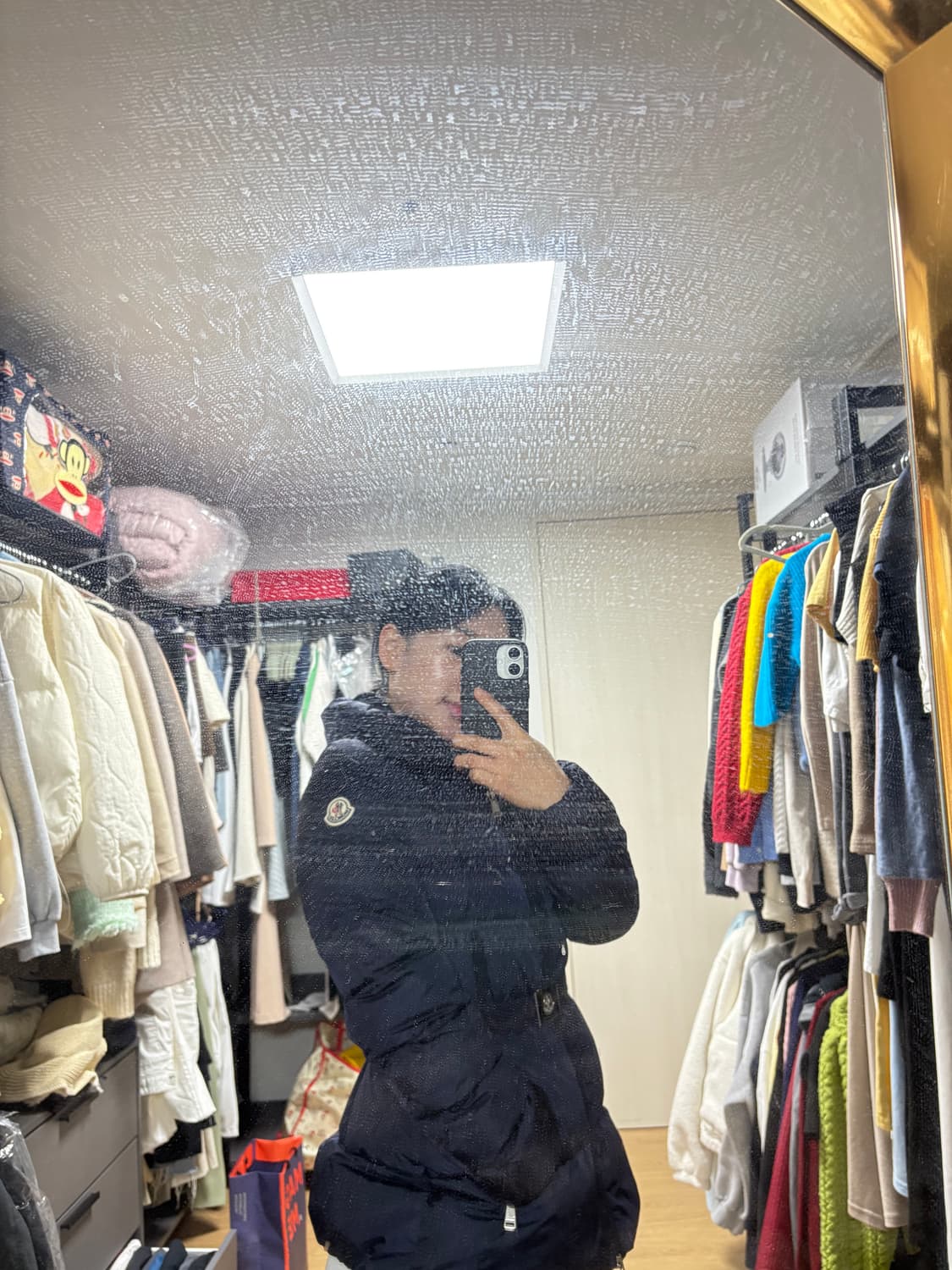 몽클레어 여성 네이비패딩 사이즈1 상품이미지3