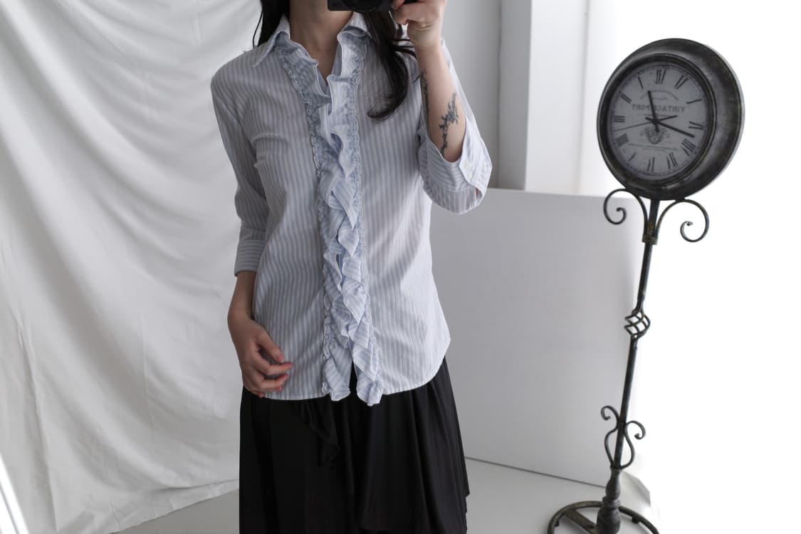 frill stripe shirt 상품이미지5