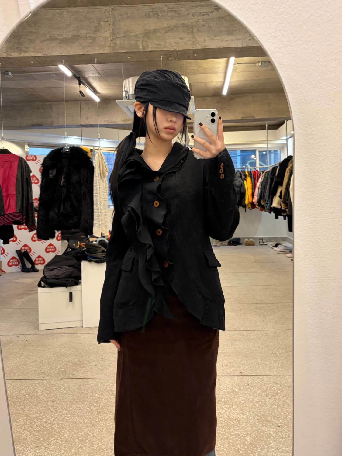 Comme des Garcons Ruffle Detail Black Ja 상품이미지1