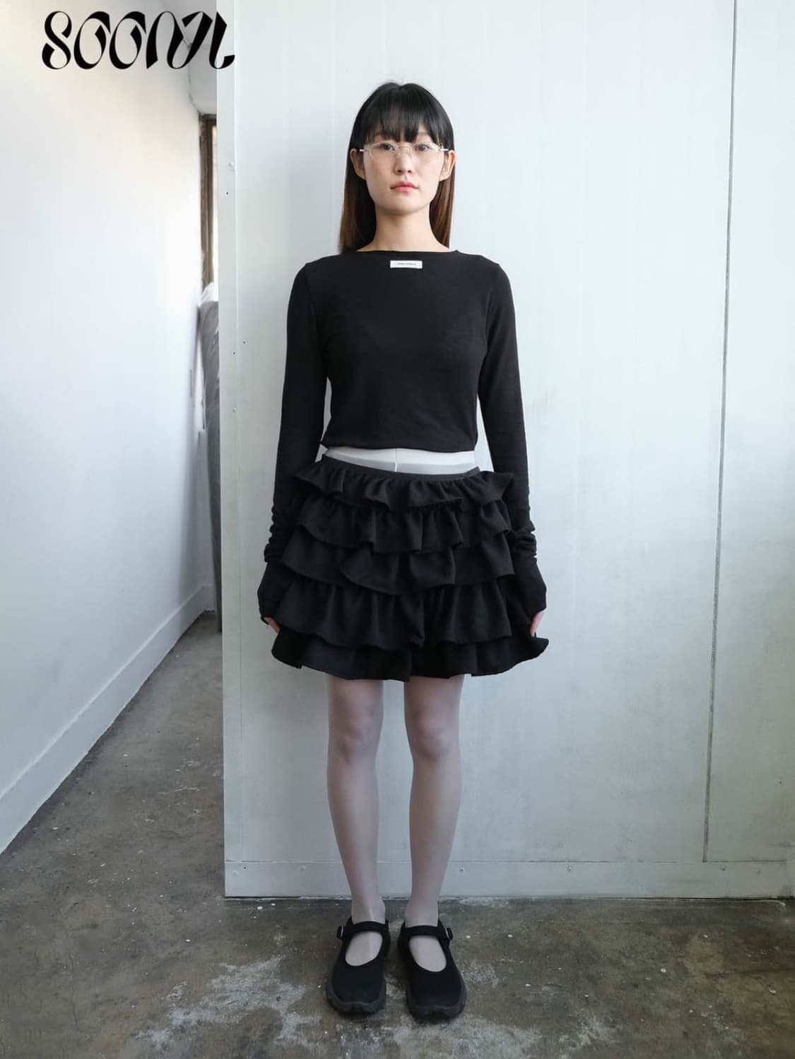 순지 헤비 플레어 스커트 상품이미지1