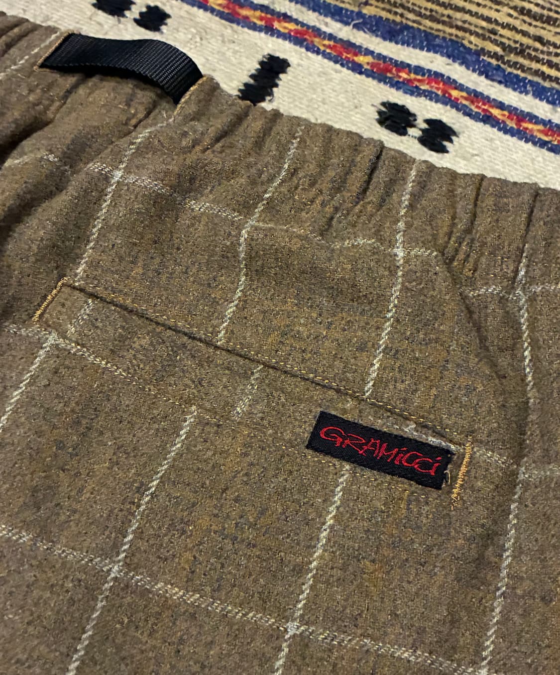 (~34)그라미치 원턱 울 블렌드 루즈테이퍼드 체크팬츠 상품이미지8