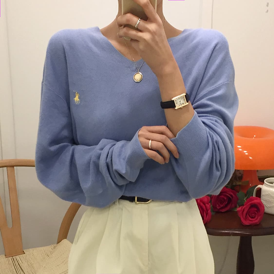 공용 폴로 니트 100 상품이미지1