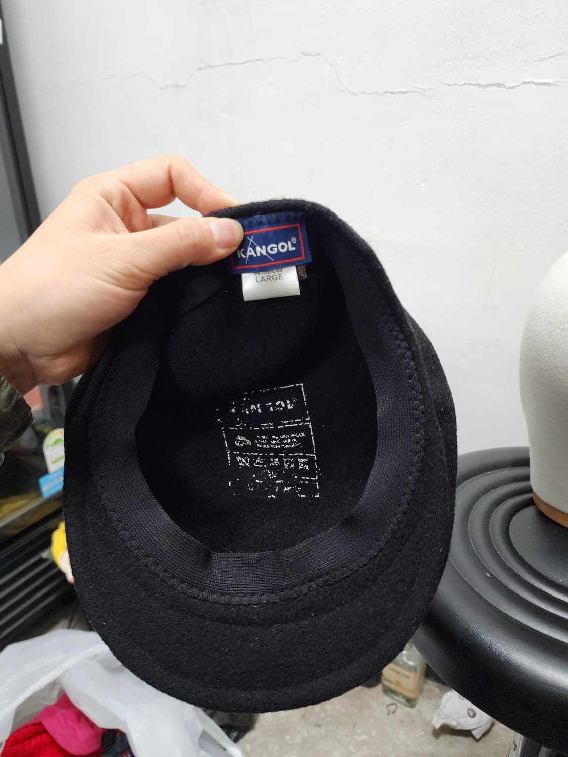 캉골 wool 블랙 헌팅캡 상품이미지4