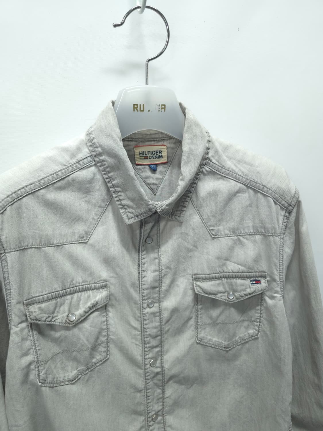 힐피거 데님 여성 라이트 그레이 웨스턴 셔츠 (55~66) 상품이미지6