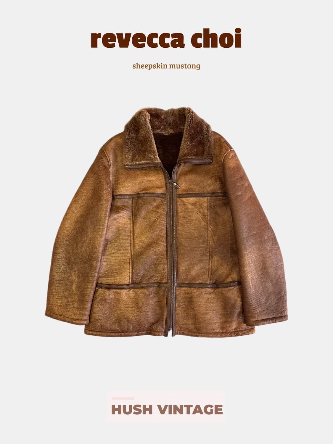 레베카 최연옥 양털 시어링 양가죽 무스탕 자켓 상품이미지1