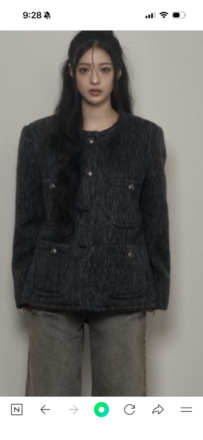 구해요) 카키포인트 앤티크 울 자켓 챠콜  상품이미지1