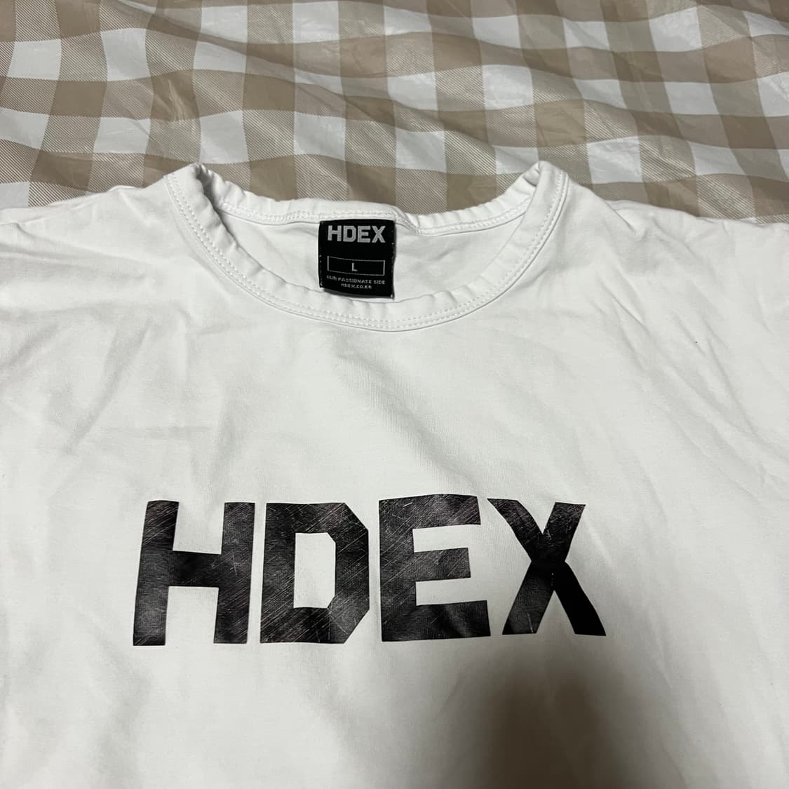 하덱스 머슬핏 반팔 L 반팔티 흰색 운동복 트레이닝복 상품이미지2