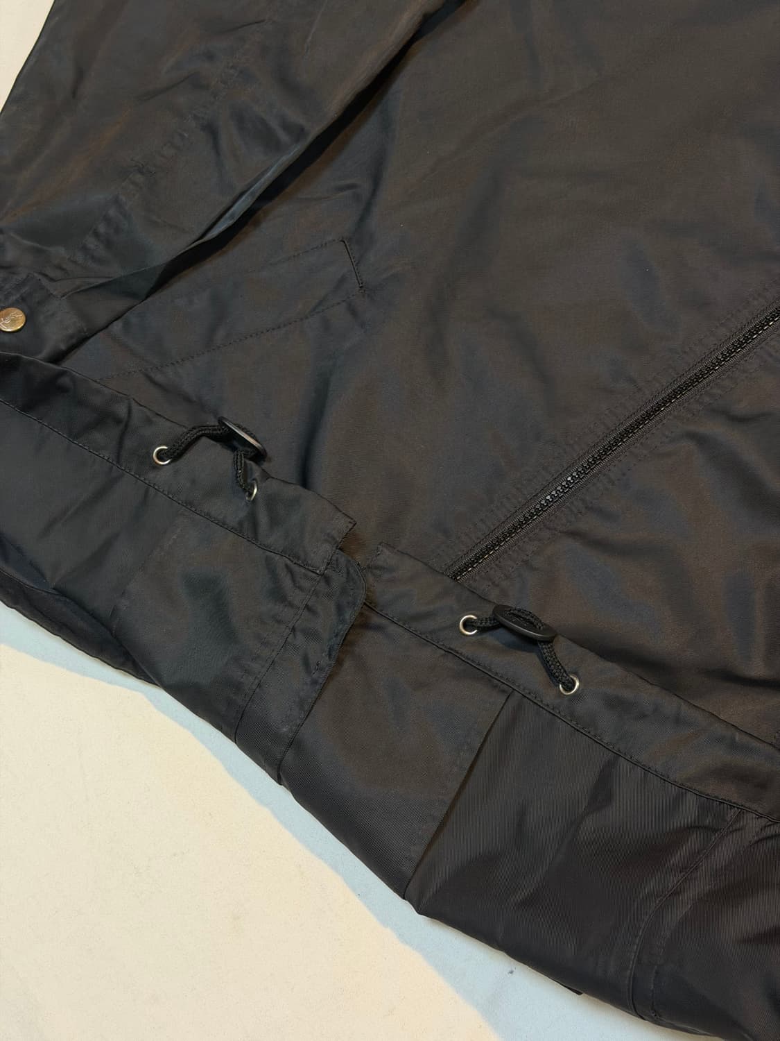 90s YSL 입생로랑 나일론 블루종 사파리 자켓 블랙 상품이미지4