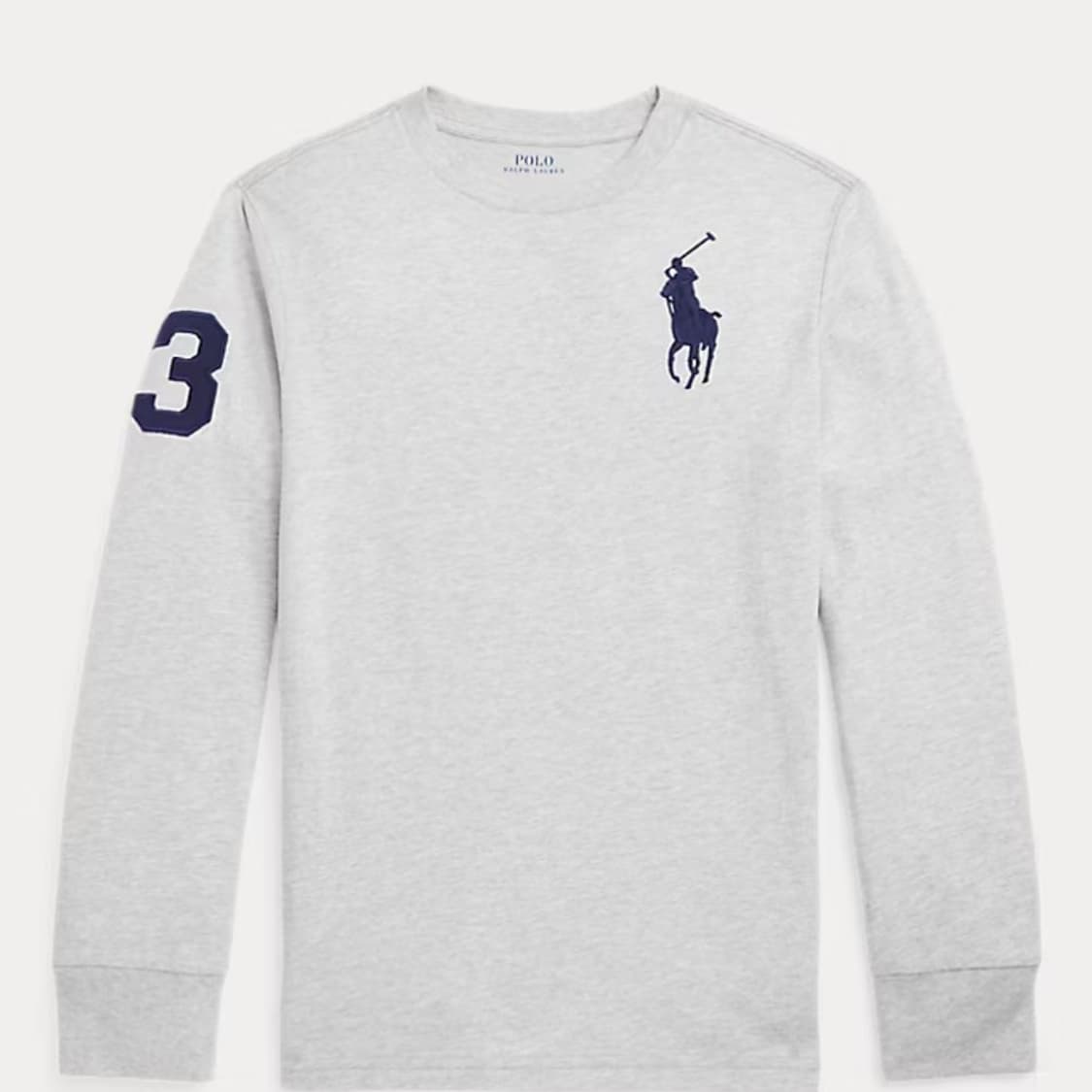 폴로 빅포니 코튼 저지 롱 슬리브티 (그레이) 상품이미지1