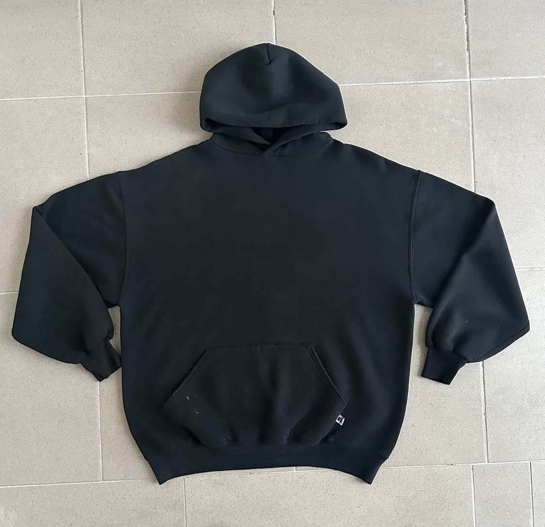 90s 빈티지 러셀 후드 블랙 XL USA 상품이미지1