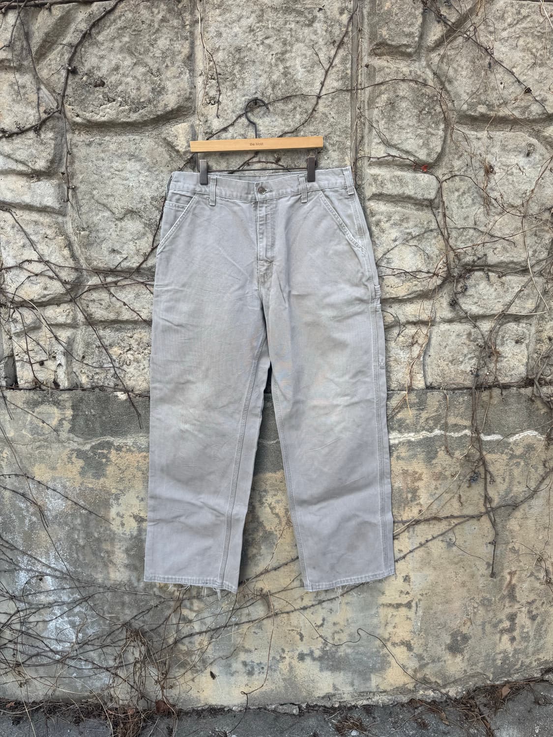 00s 칼하트 빈티지 b11 des 페이딩 카펜터 싱글니 워크 팬츠 상품이미지1