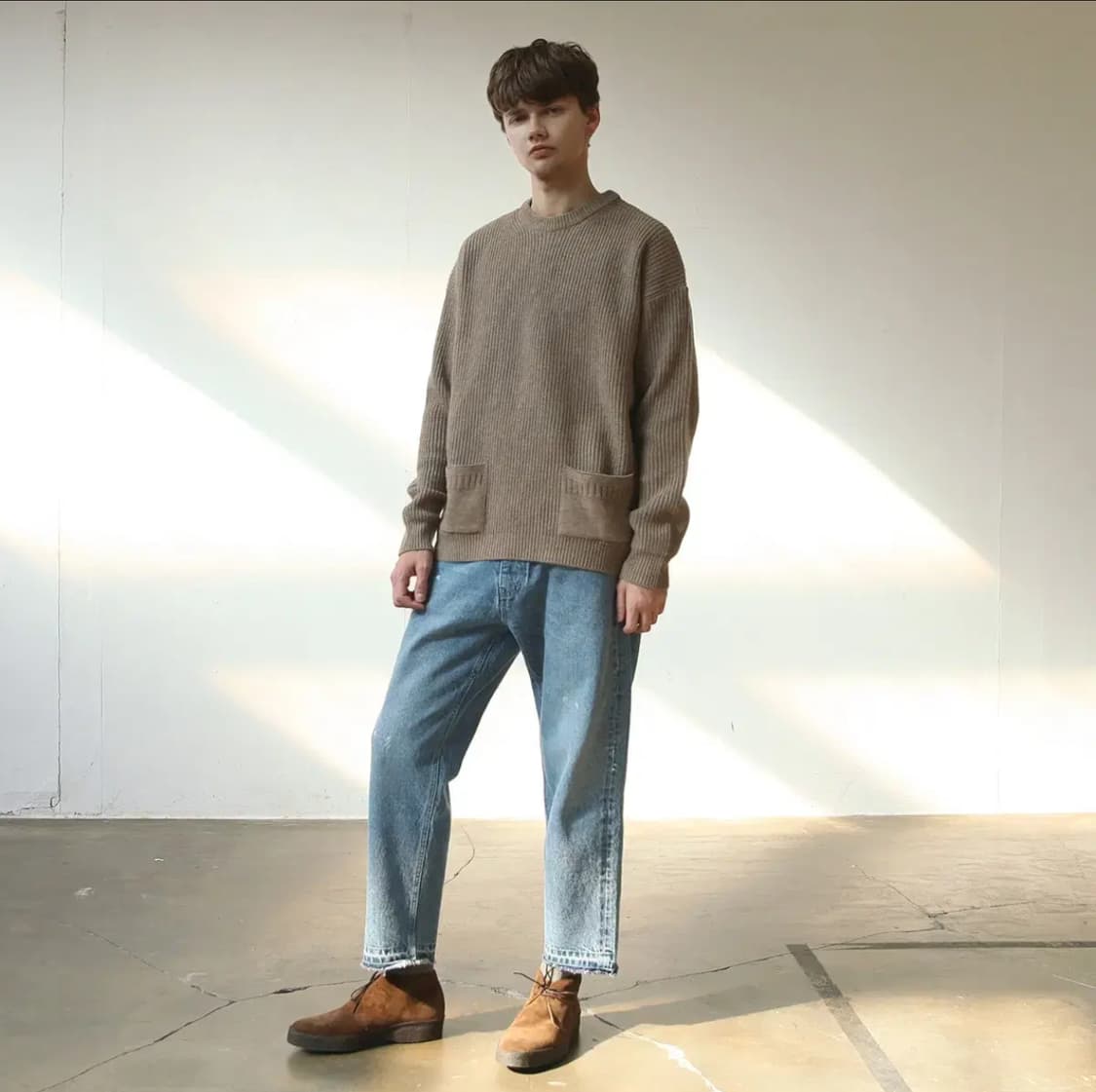 어나더오피스 페인터 데님 2사이즈 (미드블루) 새제품 상품이미지2