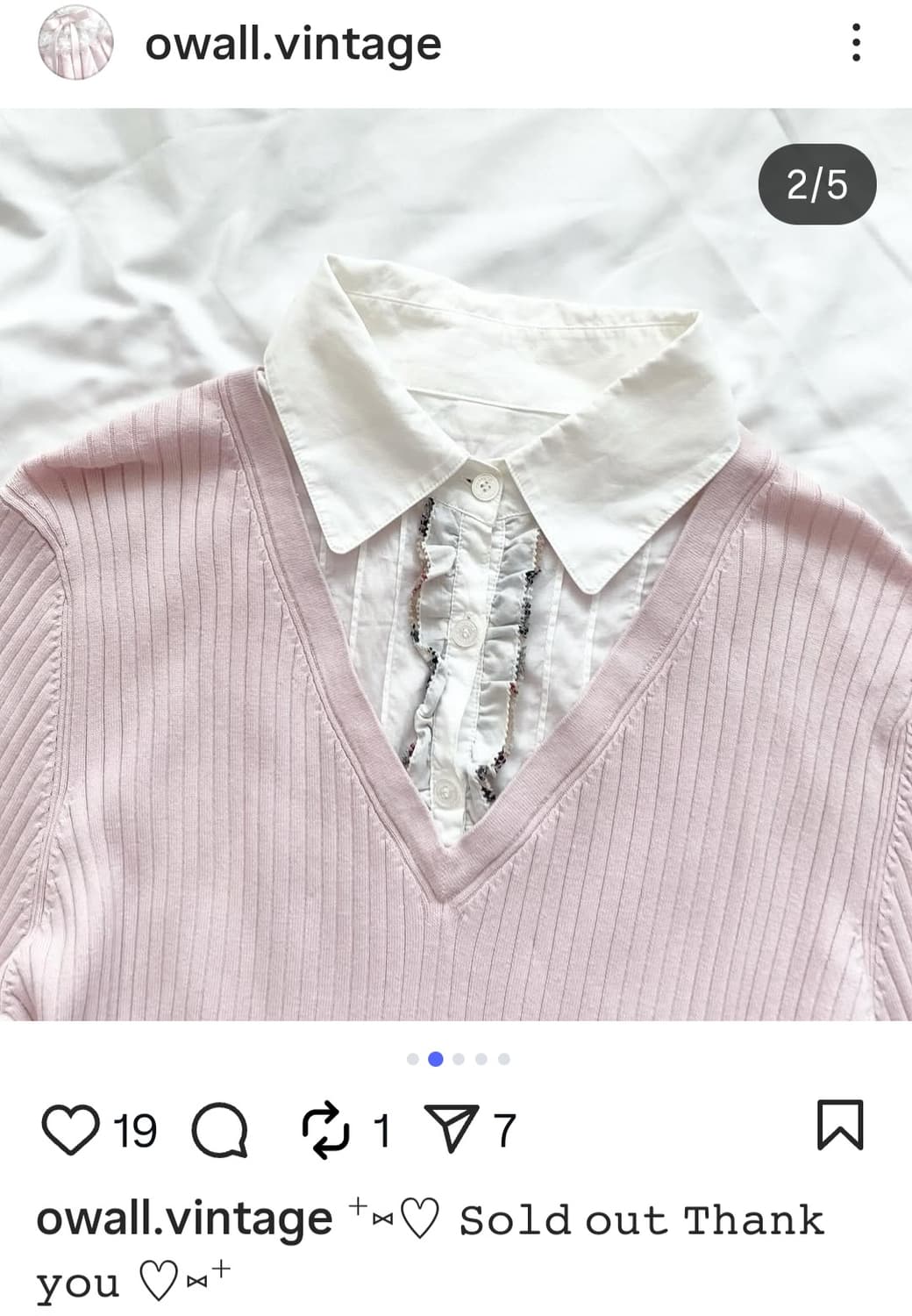 버버리 뮤트핑크 레이어드 로걀탑 셔츠 상품이미지2