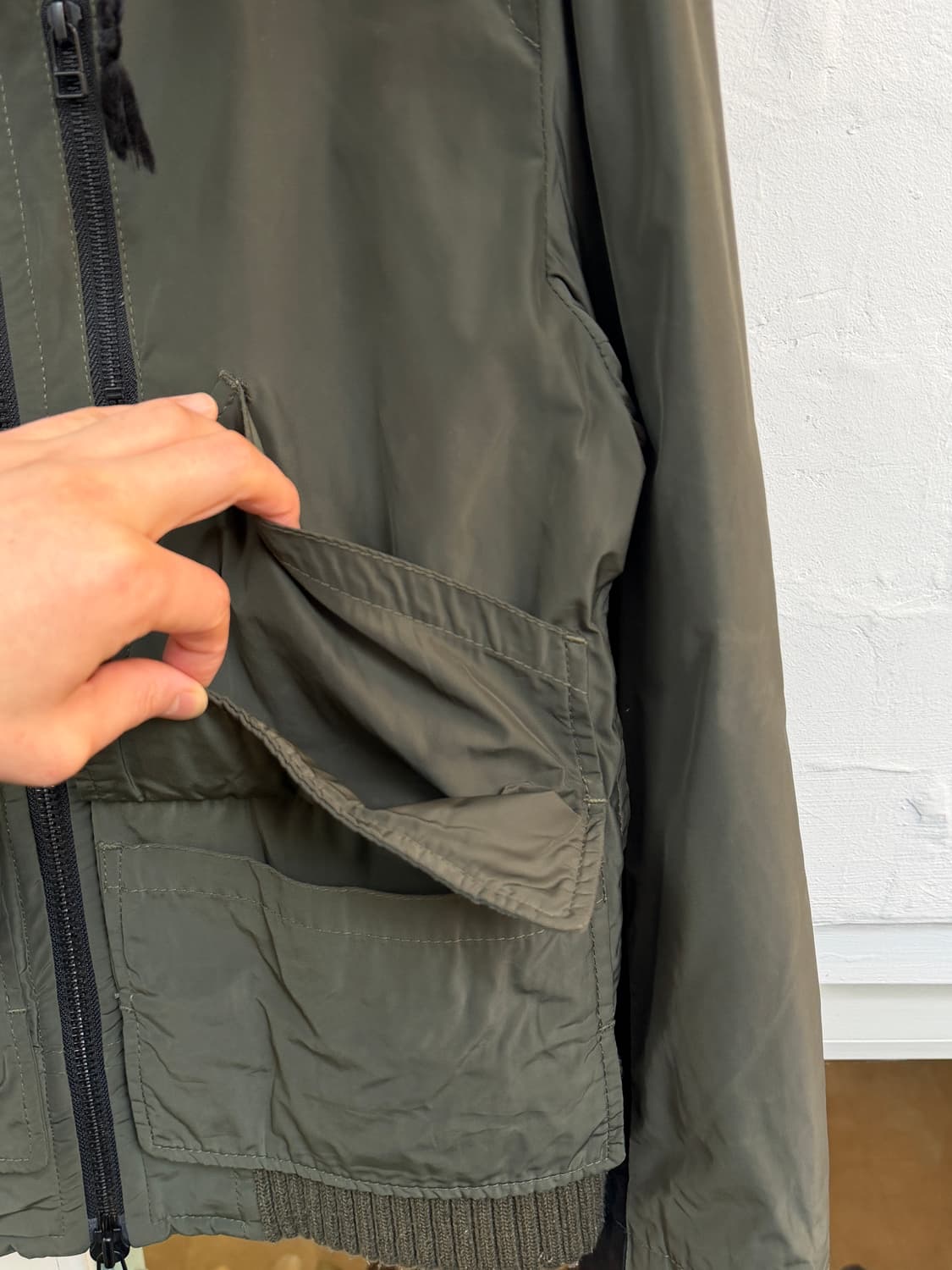 Hiromichi 히로미치 나카노 카키 멀티포켓 후디자켓 M 상품이미지5