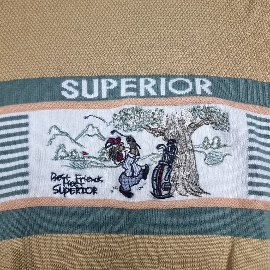 80s SUPERIOR 빈티지 골프 니트 스웨터(105) 상품이미지2