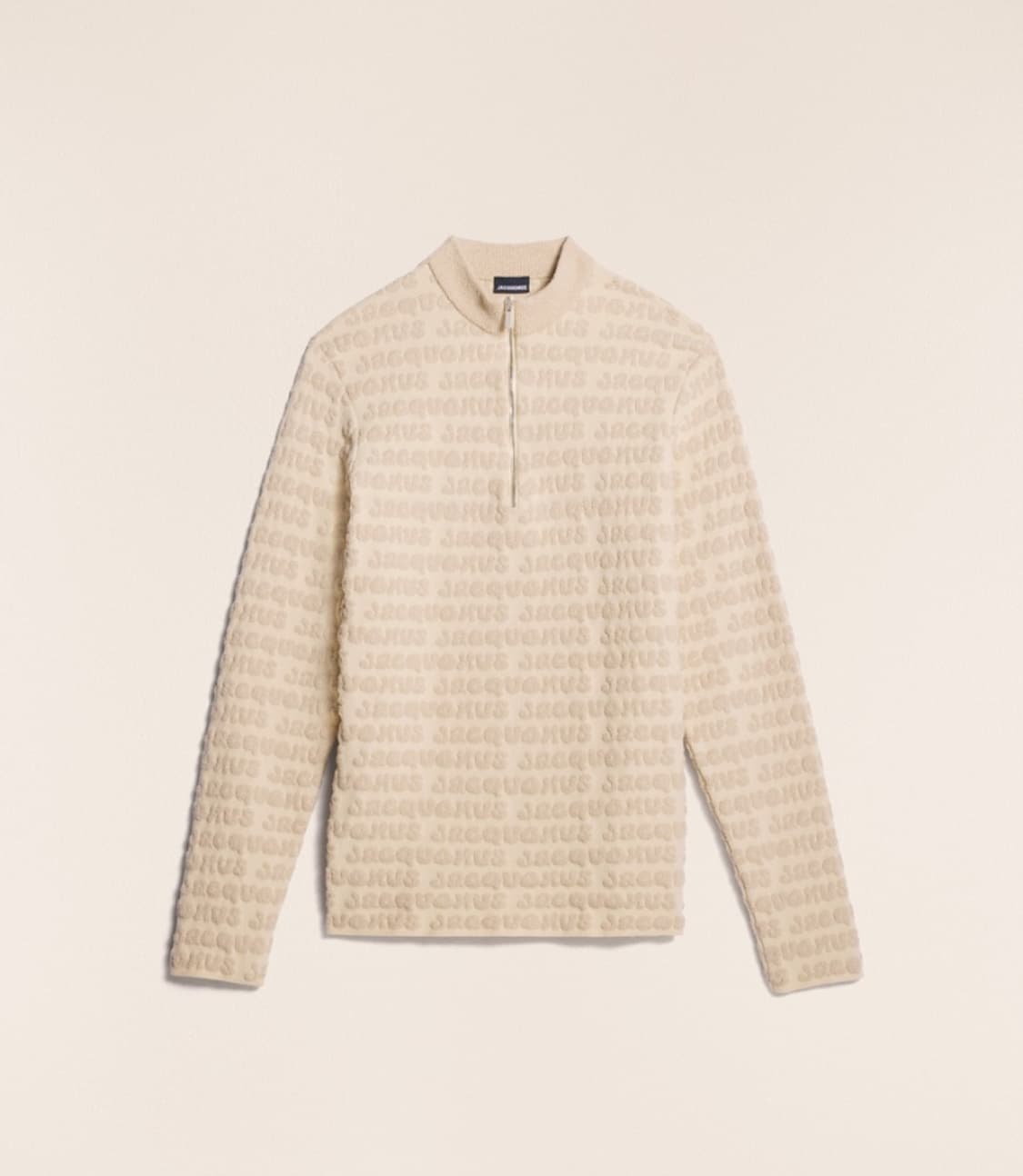 자크뮈스 LA MAILLE LUIS 자카드 로고 쿼터집 니트 상품이미지4