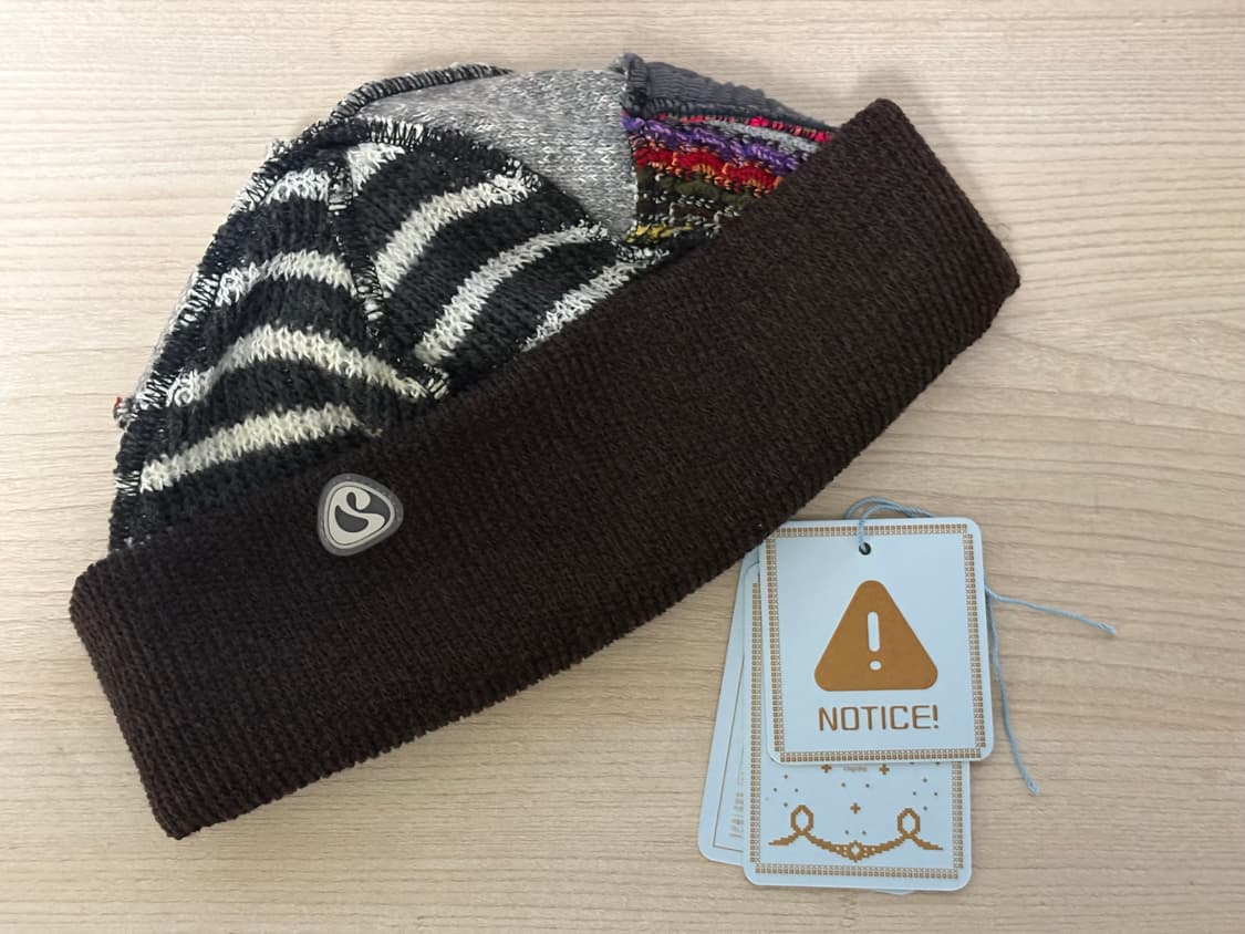 코이세이오 패치워크 비니 브라운 상품이미지1