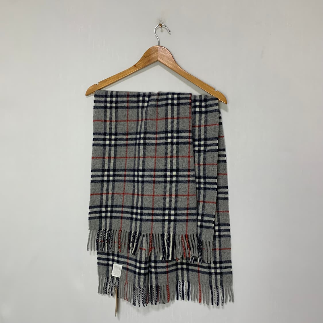 버버리 빈티지 클래식 체크 머플러 스카프 그레이 미니 담요 상품이미지3