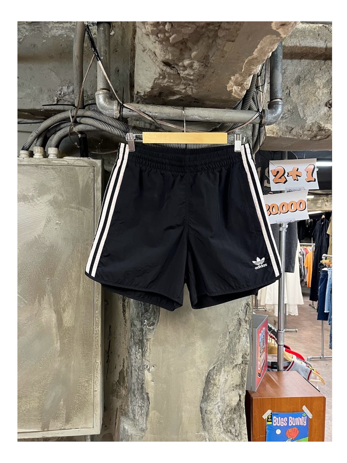 아디다스 밴딩 하프 팬츠 블랙 M #csz4003 상품이미지1