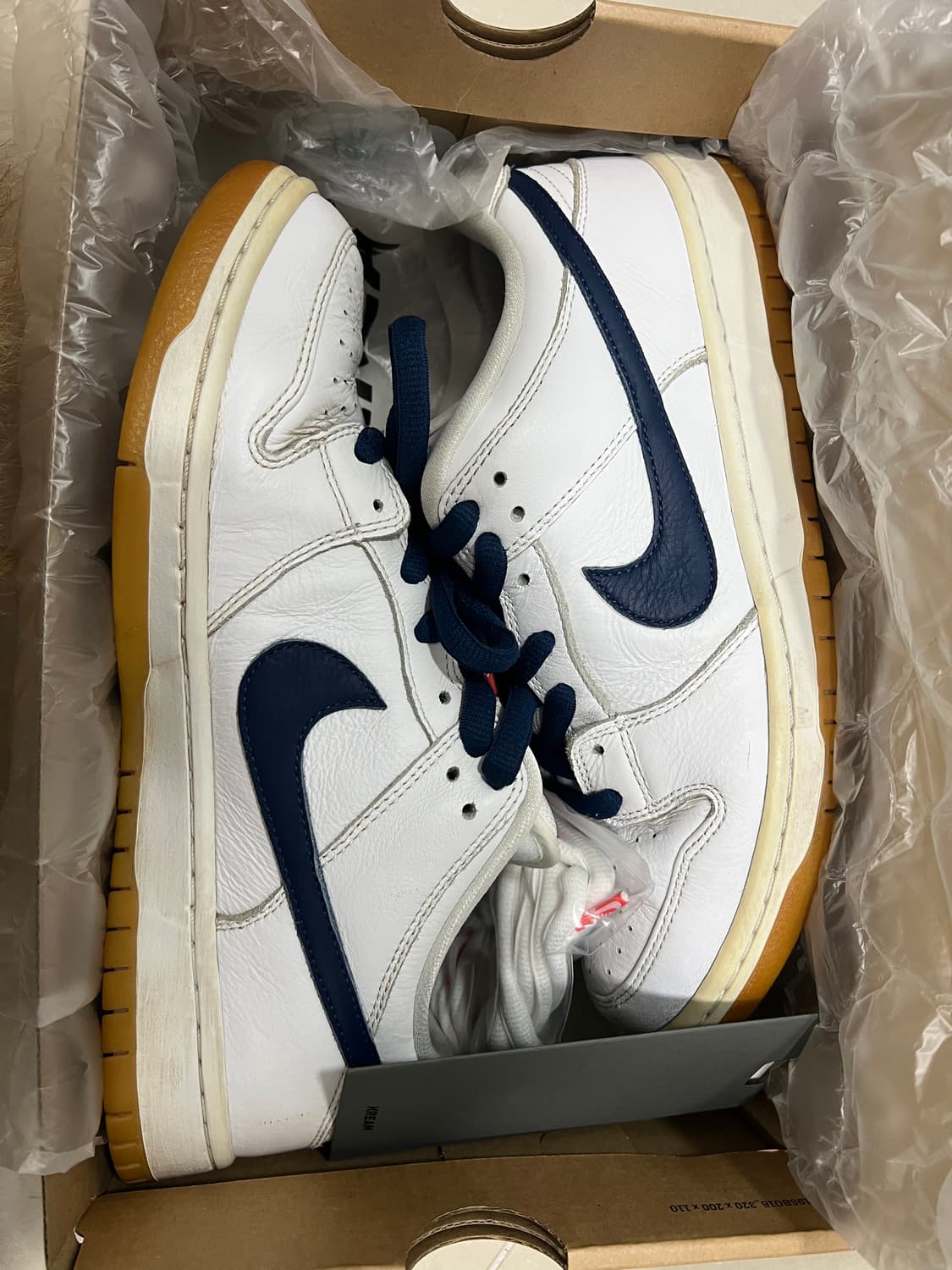 나이키sb 덩크 로우 ISO 오렌지라벨 화이트 네이비 270 상품이미지1
