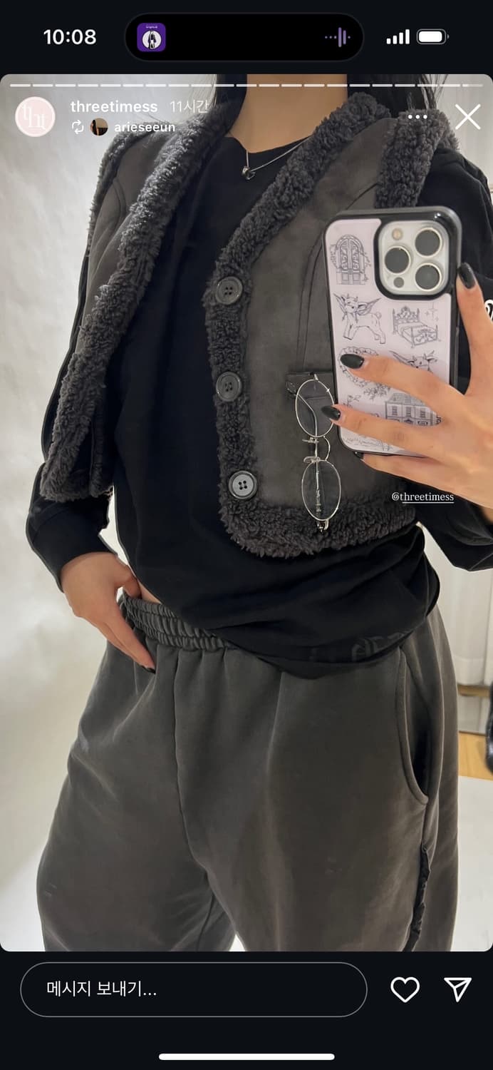 쓰리타임즈 위스퍼 스웻팬츠 조거 챠콜m 상품이미지3