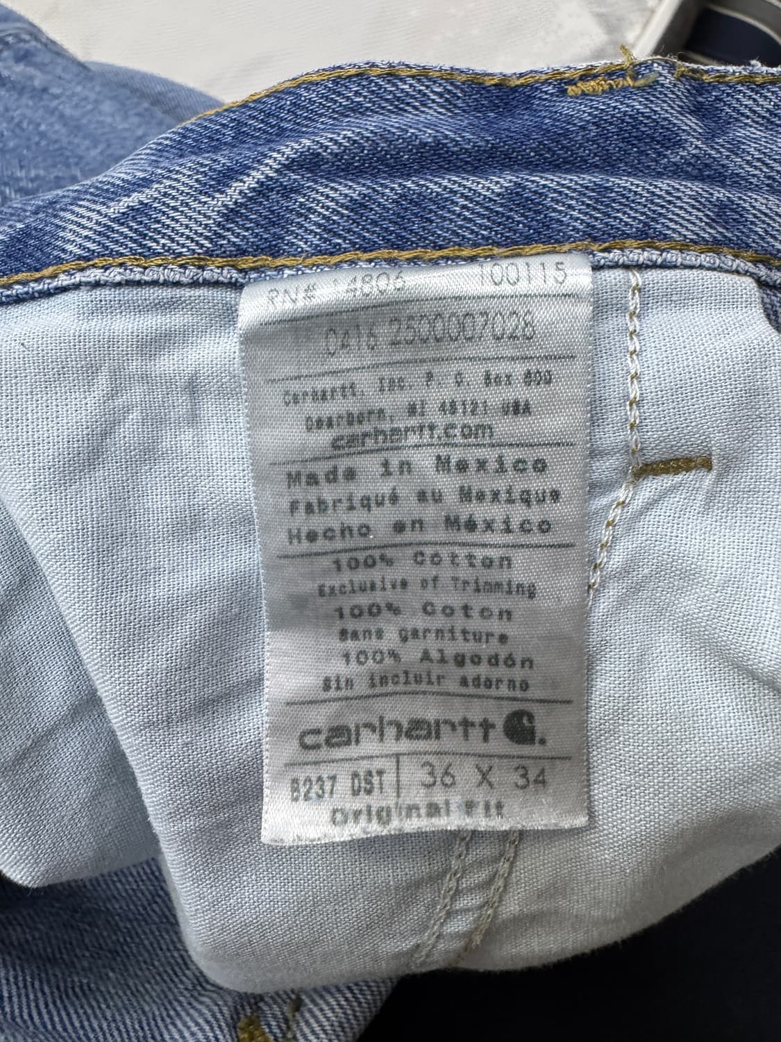 칼하트 싱글니 데님팬츠 36사이즈 상품이미지7